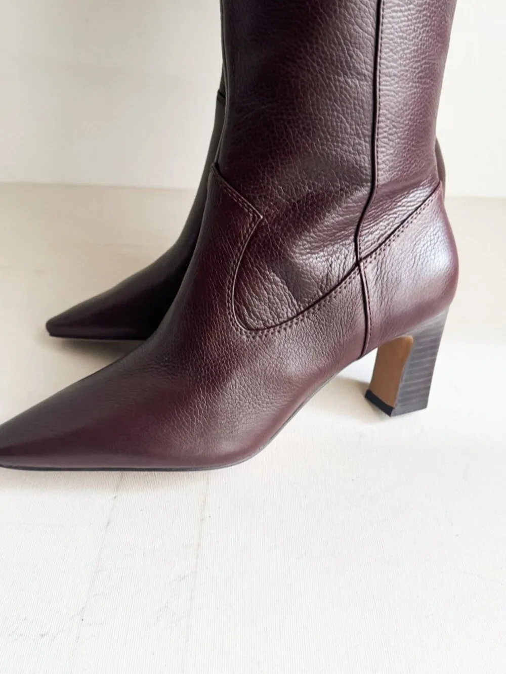 Vince Camuto Anthropologie Shalie 2  Boot Oxblood Burgundy 9.5 WIDE CALF